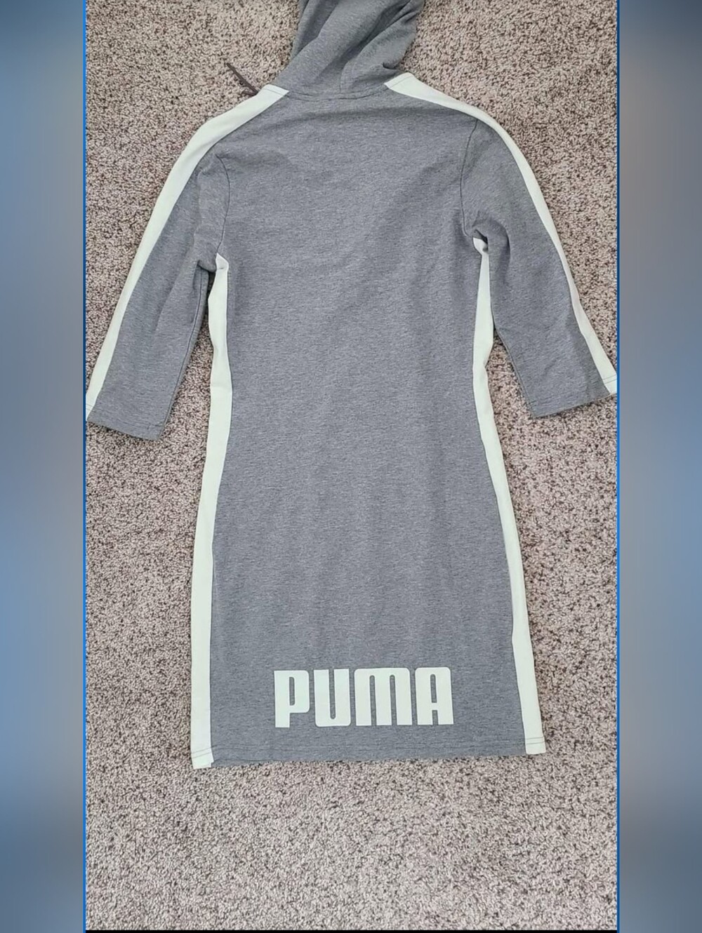 PUMA Bodycon Gray Dress with White Side Panels